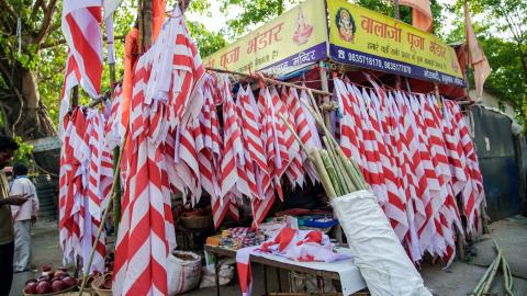 Festive Stripes in the Market