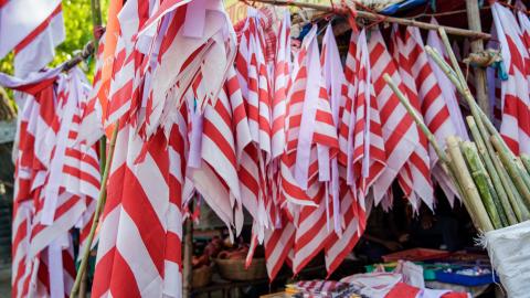 Festive Stripes in the Market