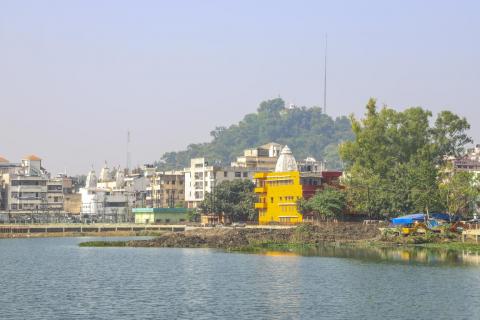 View Of Pahadi Mandir From Ranchi Lake