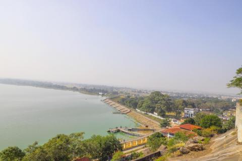 View Of Kanke Dam From Rock Garden Ranchi, Jharkhand