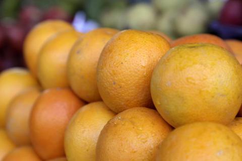 Fresh fruit stall on the street of Ranchi