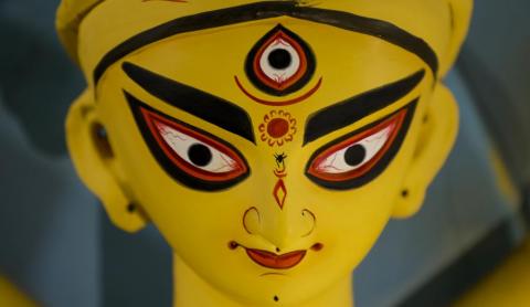 Close-up portrait of Goddess Durga