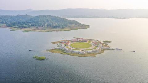 Aerial view of Patratu lake resort