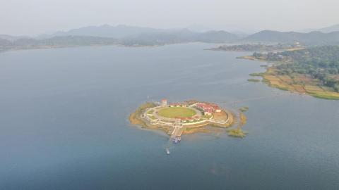 Aerial view of Patratu lake resort