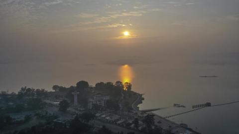 Morning view of Patratu dam with Patratu resort