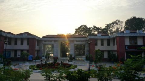 Morning scene of Patratu lake resort