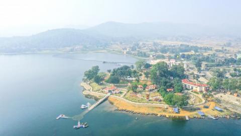 Beautiful view of Patratu Dam with Patratu Lake resort