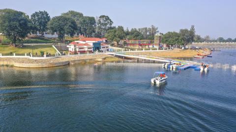 Beautiful view of Patratu Dam with Patratu Lake resort