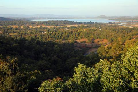 Beautiful  view of Patratu Lake from Patrau Valley