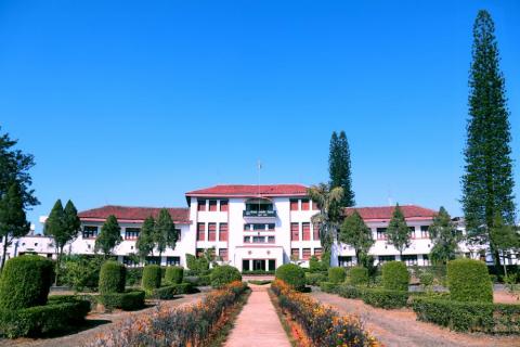 Front view of residential school Netarhat, Jharkhand