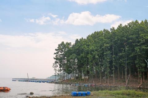 Scenic view of Chandil dam