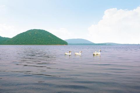 Scenic view of Chandil dam