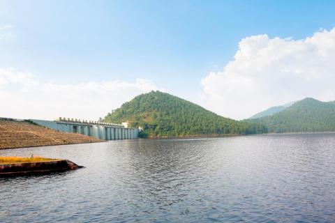 Scenic view of Chandil dam