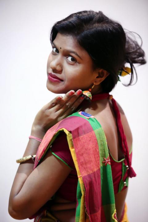 Tribal woman in traditional dress