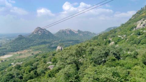 Scenic view of Trikut Pahar, Deoghar, Jharkhand