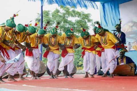 Group of people performing dance