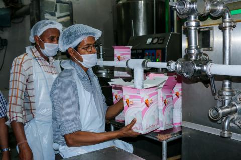 Inside of an Ice Cream factory