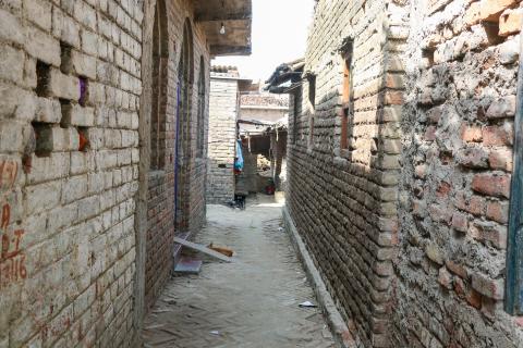 Rural village wall