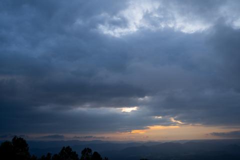 Beautiful sunrise at Netarhat, Jharkhand