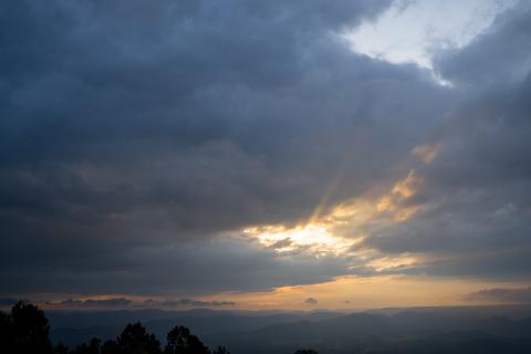 Beautiful sunrise at Netarhat, Jharkhand