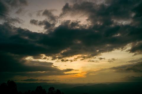 Beautiful sunrise at Netarhat, Jharkhand