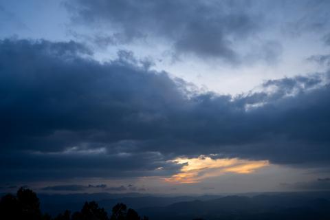 Beautiful sunrise at Netarhat, Jharkhand