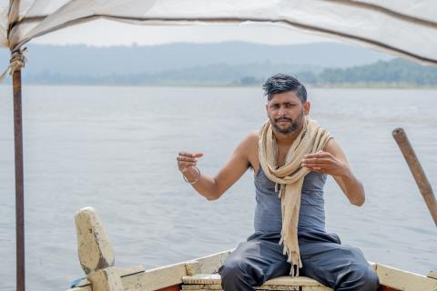 Man with boat