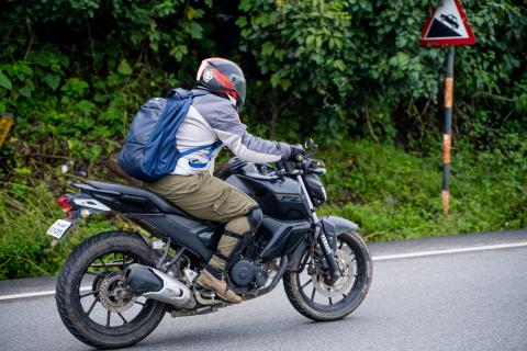 Biker in the valley