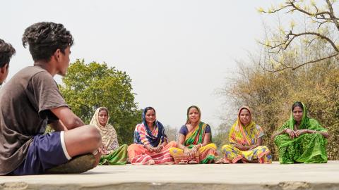 Scene of an Indian village