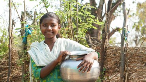 Portrait of village girl